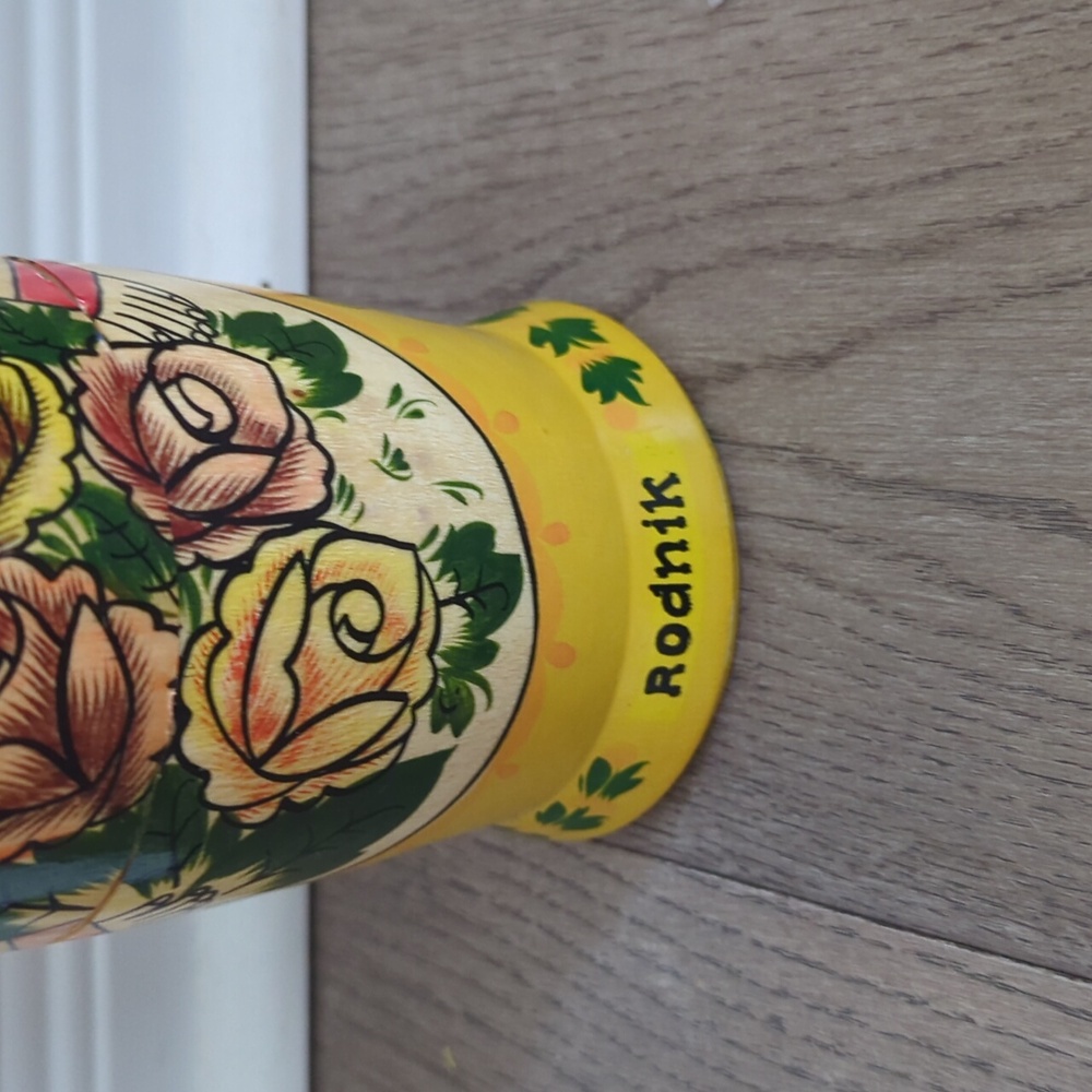 Vintage Hand Painted Rodnik Nesting Doll Alcohol Bottle Holder - Picture 3 of 7